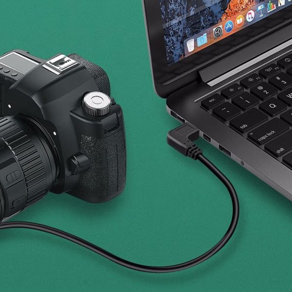 28AWG Hoge snelheid USB 2.0 mannelijk naar 90 graden elleboog USB-C / Type-C 3.0 mannelijke datasynchronisatiekabeladapter, 28AWG High Speed USB 2.0 mannelijk naar 90 graden elleboog USB-C / Type-C 3.0 mannelijke datasynchronisatiekabeladapter