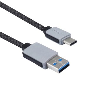 3 m geweven stijl 2A USB-C / Type-C 3.1 mannelijk naar USB 3.0 mannelijk data- / oplaadkabel, 3 m geweven stijl 2A USB-C / Type-C 3.1 male naar USB 3.0 male data-/oplaadkabel