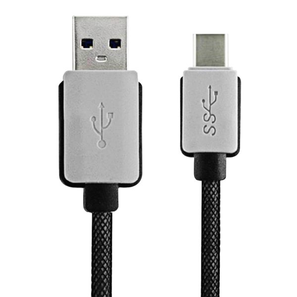 3 m geweven stijl 2A USB-C / Type-C 3.1 mannelijk naar USB 3.0 mannelijk data- / oplaadkabel, 3 m geweven stijl 2A USB-C / Type-C 3.1 male naar USB 3.0 male data-/oplaadkabel