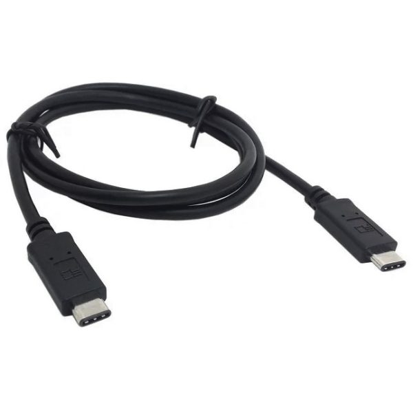 1 m USB 3.1 Type C mannelijke connector naar mannelijke verlengingsdatakabel, Voor tablet en mobiele telefoon en harde schijf (zwart)