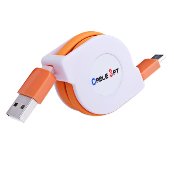1 m 2A 110 koperen kerndraden intrekbare USB-C / Type-C naar USB-gegevenssynchronisatie-oplaadkabel