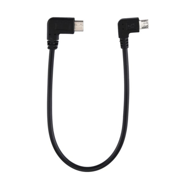 USB-C / Type-C mannelijke elleboog naar micro USB mannelijke elleboogadapterkabel, totale lengte: ongeveer 25 cm, Voor Samsung, Huawei, Xiaomi, HTC, Meizu, Sony en andere smartphones