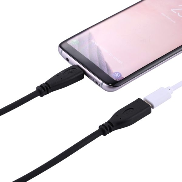 1 m USB-C / Type-C 3.1 mannelijk naar USB-C / Type-C vrouwelijke connectoradapterkabel, 1m