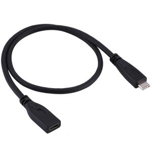 50 cm USB-C / Type-C 3.1 mannelijk naar USB-C / Type-C vrouwelijke connectoradapterkabel, 50cm