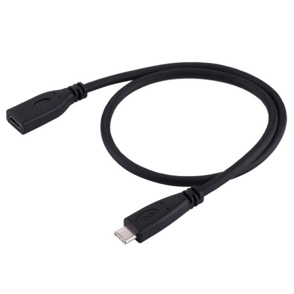 50 cm USB-C / Type-C 3.1 mannelijk naar USB-C / Type-C vrouwelijke connectoradapterkabel, 50cm