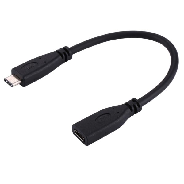20 cm USB-C / Type-C 3.1 mannelijk naar USB-C / Type-C vrouwelijke connectoradapterkabel, 20cm