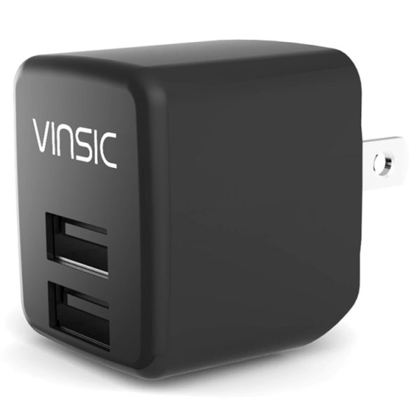 Vinsic 12W 5V 2.4A Uitgang Dubbele USB-wandoplader USB-opladeradapter, Vinsic 12W 5V 2.4A uitgang dubbele USB-wandoplader USB-opladeradapter