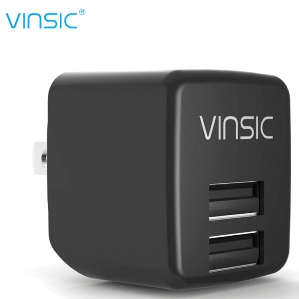 Vinsic 12W 5V 2.4A Uitgang Dubbele USB-wandoplader USB-opladeradapter, Vinsic 12W 5V 2.4A uitgang dubbele USB-wandoplader USB-opladeradapter