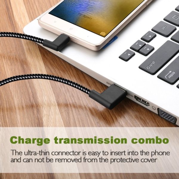 20 cm 2a USB naar USB-C / Type-C Nylon Weave Style Dubbele ellebooggegevens Synchronisatie Laadkabel, 20cm 2A USB naar USB-C / Type-C Nylon Geweven Stijl Dubbele Elleboog Data Sync Oplaadkabel