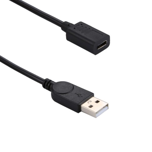 USB-C / Type-C vrouw tot USB 2.0 mannelijke adapterkabel, totale lengte: 33cm, USB-C / Type-C vrouwelijk naar USB 2.0 mannelijk adapterkabel, totale lengte: 33 cm