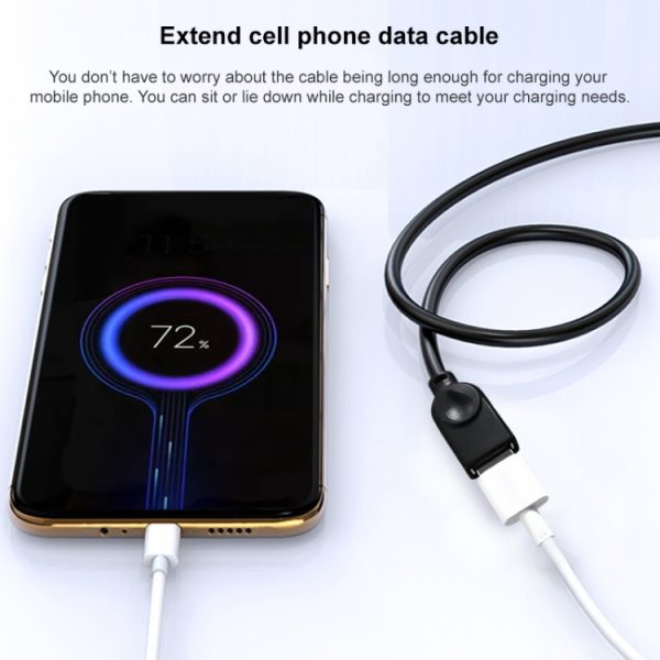 USB-C / Type-C vrouw tot USB 2.0 mannelijke adapterkabel, totale lengte: 33cm, USB-C / Type-C vrouwelijk naar USB 2.0 mannelijk adapterkabel, totale lengte: 33 cm