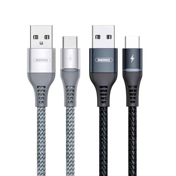 REMAX RC-152A 1 m 2,4 A USB naar USB-C / Type-C kleurrijke ademhalingsdatakabel, Type-C