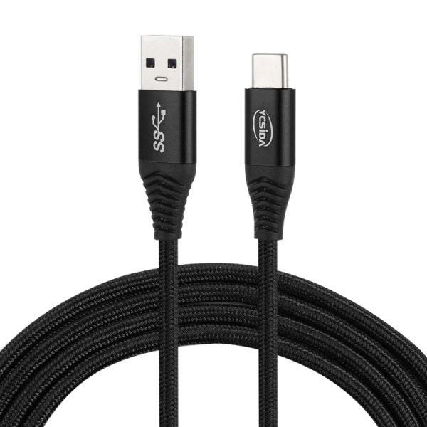 1,2 m nylon gevlochten kabel USB naar Type-C datasynchronisatie-oplaadkabel met 110 koperdraden, ondersteuning voor snel opladen
