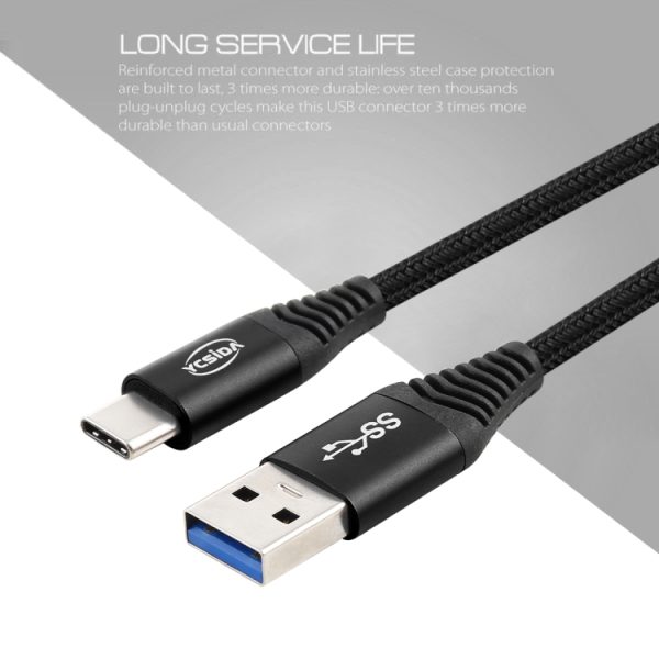 1,2 m nylon gevlochten kabel USB naar Type-C datasynchronisatie-oplaadkabel met 110 koperdraden, ondersteuning voor snel opladen