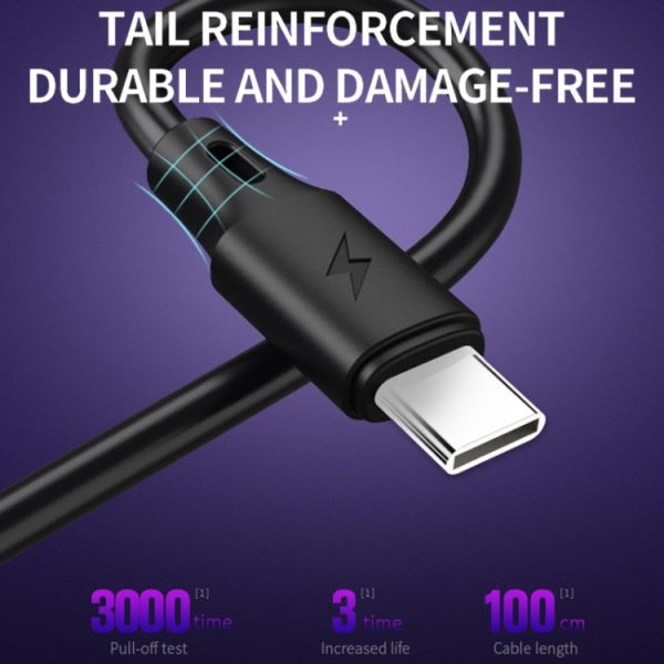 WK WDC-106 3A Type-C / USB-C naar Type-C / USB-C datakabel voor opladen op volle snelheid, lengte: 1m