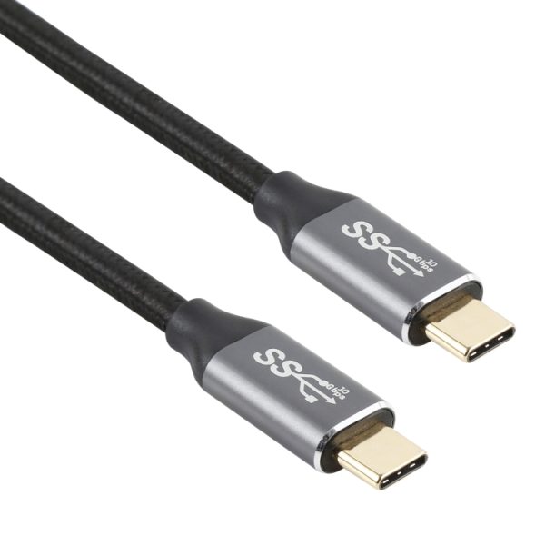 USB-C / Type-C Male naar USB-C / Type-C Male Transmissiedata-oplaadkabel, kabellengte: 1m