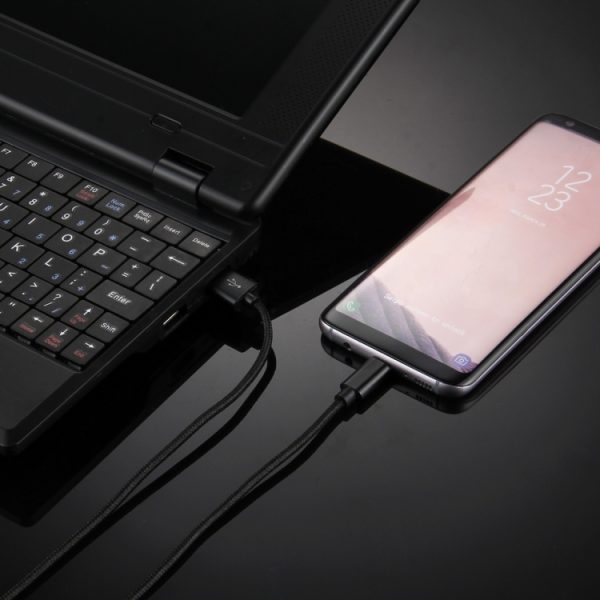 Gebreide textuur USB naar USB-C / Type-C datasynchronisatie-oplaadkabel, kabellengte: 1 m, 3A totaal vermogen, 2A gegevensoverdracht