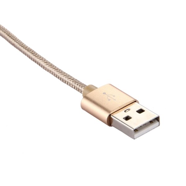 Gebreide textuur USB naar USB-C / Type-C datasynchronisatie-oplaadkabel, kabellengte: 2m, 3A-uitgang