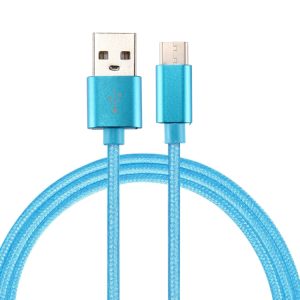 Gebreide textuur USB naar USB-C / Type-C datasynchronisatie-oplaadkabel, kabellengte: 3 m, 3A totaal vermogen, 2A gegevensoverdracht