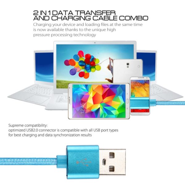 Gebreide textuur USB naar USB-C / Type-C datasynchronisatie-oplaadkabel, kabellengte: 3 m, 3A totaal vermogen, 2A gegevensoverdracht
