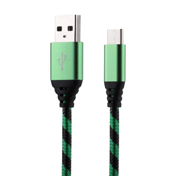 1 m USB naar USB-C / Type-C nylon geweven datasynchronisatie-oplaadkabel