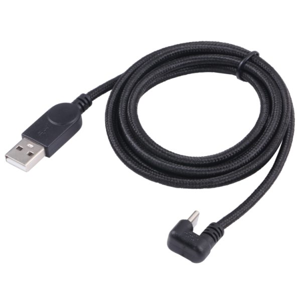 U-vormige USB-C / Type-C man naar USB Male Nylon Braid Charge Data-kabel