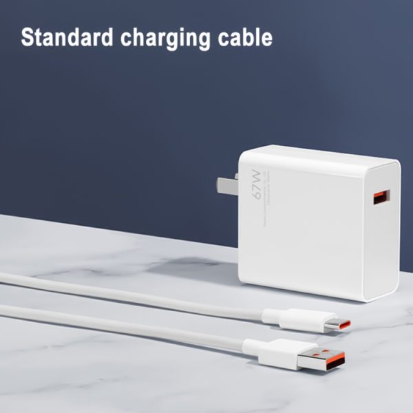 Originele Xiaomi MDY-12-ES 67W USB-poort snellaad-wandoplader + Type-C-kabel, Amerikaanse stekker, MDY-12-ES