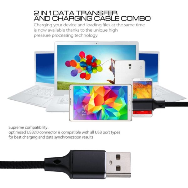 1 m 2A uitgang USB naar USB-C / Type-C nylon geweven stijl datasynchronisatie-oplaadkabel, 2A Black, 2A Pink, 2A Grey, 2A Blue, 2A Red, 2A White