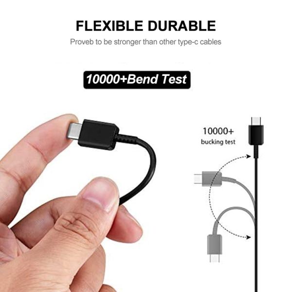 USB naar USB 3.1 Type C (USB-C) gegevensoplaadkabel, kabellengte: 1 m (zwart), Voor Galaxy S8, Huawei, Xiaomi, LG, HTC en andere smartphones, oplaadbare apparaten