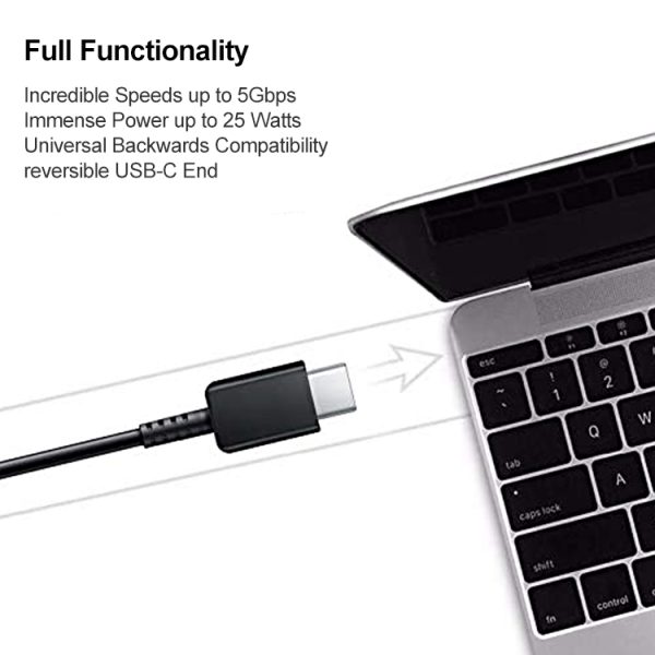 USB naar USB 3.1 Type C (USB-C) gegevensoplaadkabel, kabellengte: 1 m (zwart), Voor Galaxy S8, Huawei, Xiaomi, LG, HTC en andere smartphones, oplaadbare apparaten