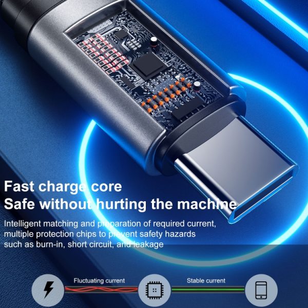 WK WDC-156a 6A Type-C / USB-C snellaadkabel, lengte: 1,5 m, Type-C