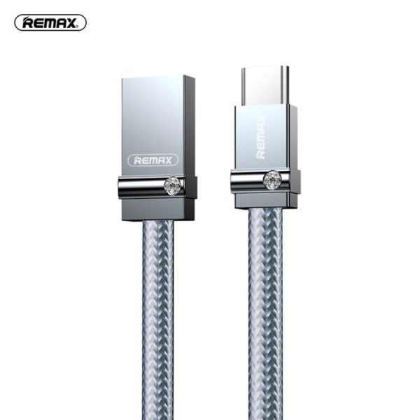 REMAX RC-091a 2.4A USB naar USB-C / Type-C Golden Diamond datasynchronisatie-oplaadkabel, kabellengte: 1m, RC-091a