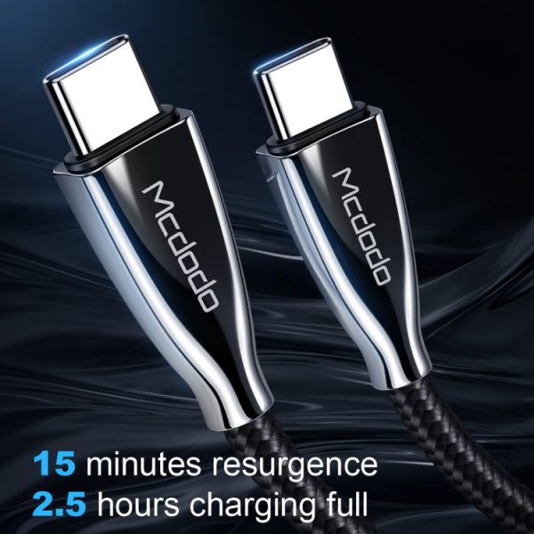 Mcdodo CA-5891 Excellence Series 3A Type-C naar Type-C-kabel, lengte: 2m