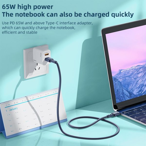 REMAX RC-068 PD 65W Type-C / USB-C naar Type-C / USB-C Hoge elastische TPE snellaaddatakabel, lengte: 1m, Type-C to Type-C