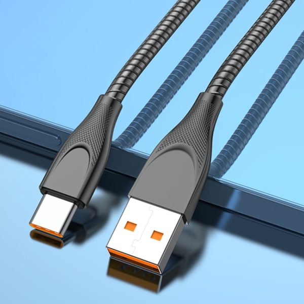 ADC-009 USB naar USB-C / Type-C zinklegering slang snellaaddatakabel, kabellengte: 1m, USB to USB-C / Type-C