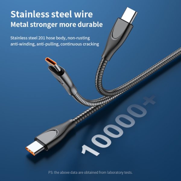 ADC-009 USB naar USB-C / Type-C zinklegering slang snellaaddatakabel, kabellengte: 1m, USB to USB-C / Type-C
