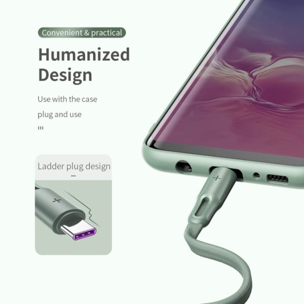 ROCK S1 5V / 2.4A USB-C / Type-C Opladen + gegevenssynchronisatie TPE platte vorm datakabel, kabellengte: 1m, USB-C / Type-C