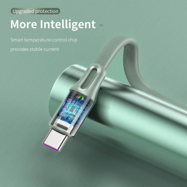 ROCK S1 5V / 2.4A USB-C / Type-C Opladen + gegevenssynchronisatie TPE platte vorm datakabel, kabellengte: 1m, USB-C / Type-C