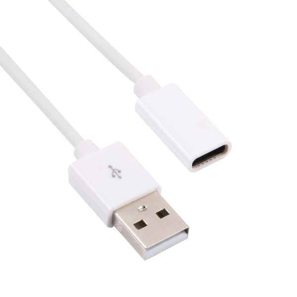USB mannelijk naar USB-C / Type-C vrouwelijk adapterkabel, lengte: 1m, 1m USB Male to Type-C Female