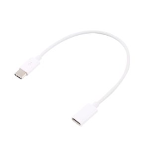 USB-C / Type-C mannelijk naar Type-C vrouwelijk verlengde kabel, lengte: 20 cm, 20cm