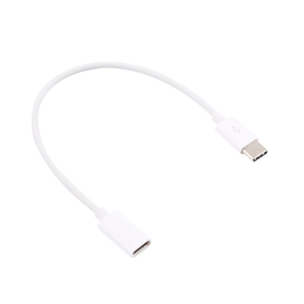 USB-C / Type-C mannelijk naar Type-C vrouwelijk verlengde kabel, lengte: 20 cm, 20cm