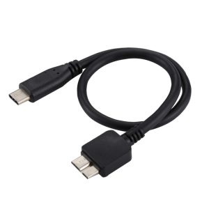 USB-C / Type-C male naar micro B male adapterkabel, totale lengte: ongeveer 30 cm, USB-C / Type-C male naar Micro B male adapterkabel, totale lengte: ongeveer 30 cm