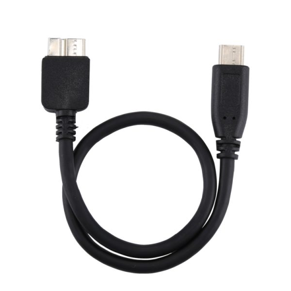 USB-C / Type-C male naar micro B male adapterkabel, totale lengte: ongeveer 30 cm, USB-C / Type-C male naar Micro B male adapterkabel, totale lengte: ongeveer 30 cm