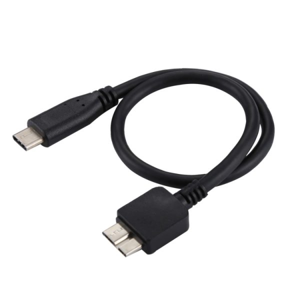 USB-C / Type-C male naar micro B male adapterkabel, totale lengte: ongeveer 30 cm, USB-C / Type-C male naar Micro B male adapterkabel, totale lengte: ongeveer 30 cm