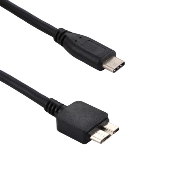 USB-C / Type-C male naar micro B male adapterkabel, totale lengte: ongeveer 30 cm, USB-C / Type-C male naar Micro B male adapterkabel, totale lengte: ongeveer 30 cm