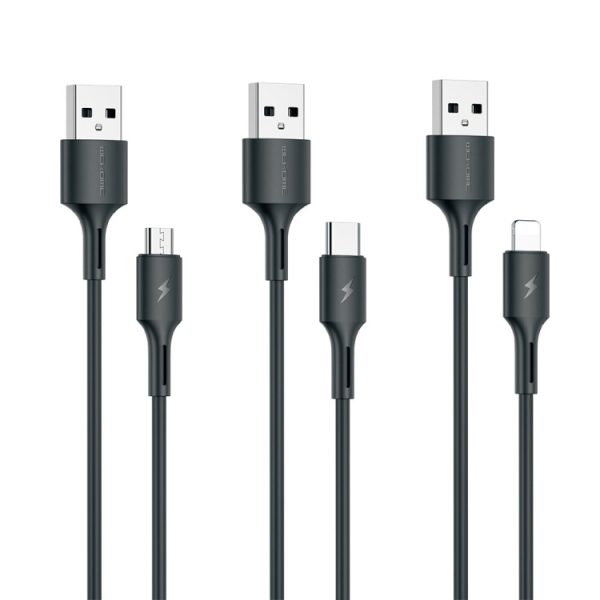 WK WDC-136 USB naar Type-C / USB-C 3A snellaaddatakabel, USB to Type-C(Black), USB to Type-C(White)