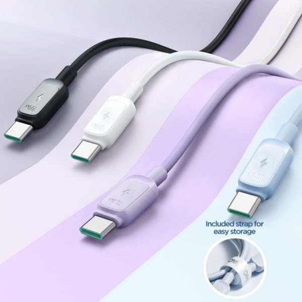 JOYROOM S-CC100A14 meerkleurige serie 100W USB-C / Type-C naar USB-C / Type-C snellaaddatakabel, lengte: 1,2 m, Type-C to Type-C