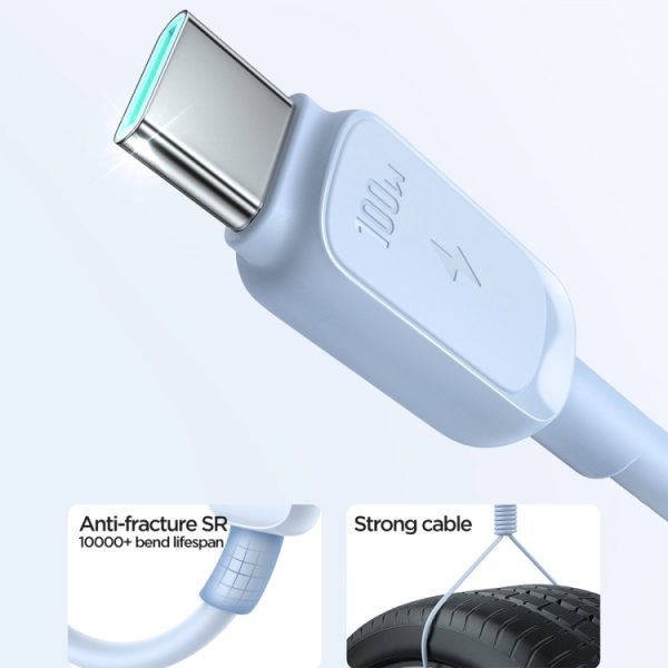 JOYROOM S-CC100A14 meerkleurige serie 100W USB-C / Type-C naar USB-C / Type-C snellaaddatakabel, lengte: 1,2 m, Type-C to Type-C