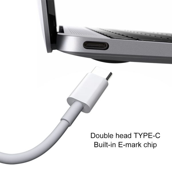 PD 5A USB-C / Type-C mannelijk naar USB-C / Type-C mannelijk snellaadkabel, kabellengte: 2m, 2m
