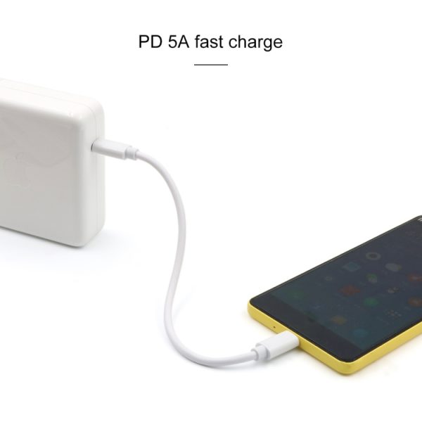 PD 5A USB-C / Type-C mannelijk naar USB-C / Type-C mannelijk snellaadkabel, kabellengte: 2m, 2m
